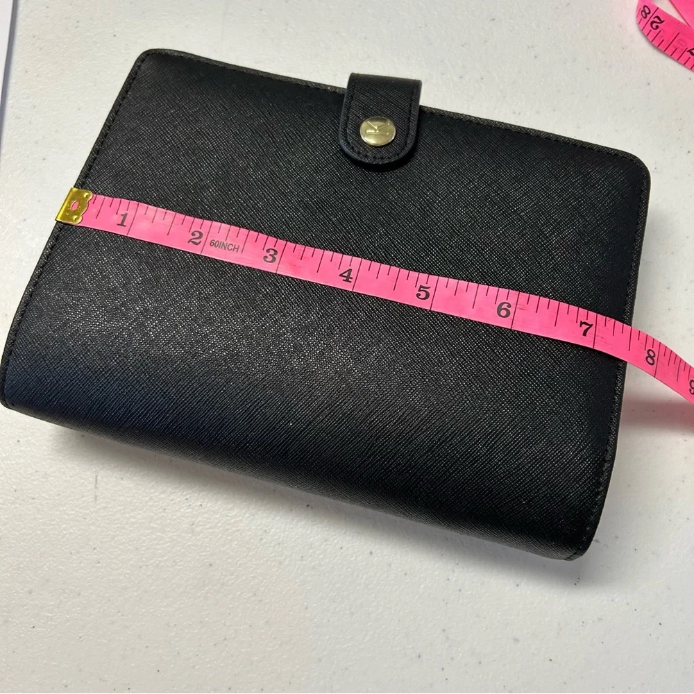 Kikki K Black Snap Personal Leather Planner‎ Organizer